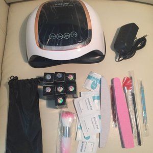 Gel Nail Polish Kit Villsure All-in-One 5 Colors G